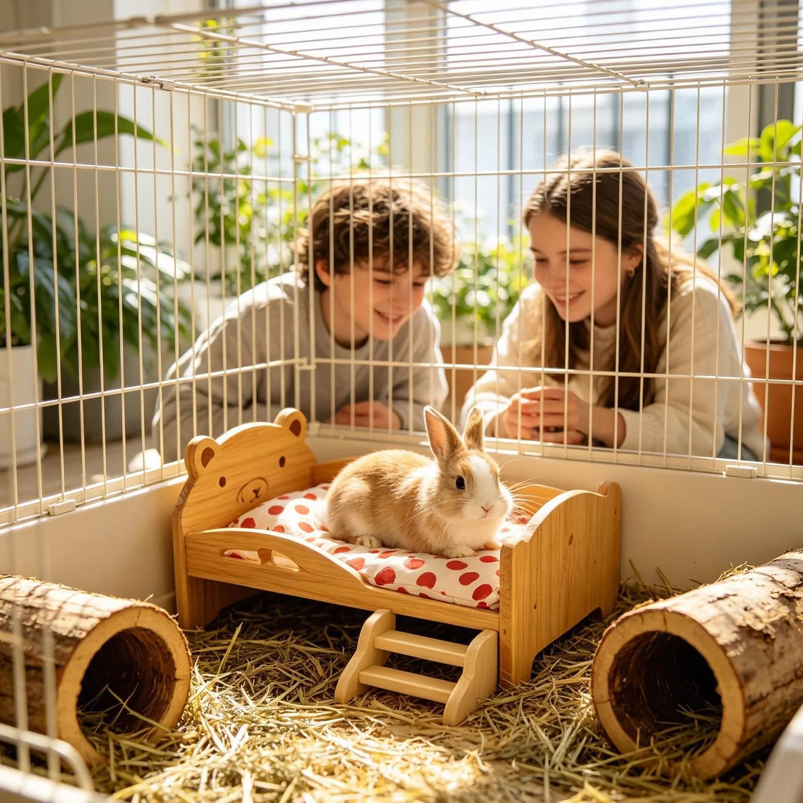 Cama Para Chinchilla de Madera para Dormir de Mascotas Pequeñas | Cama Habitable de Madera para Pequeños Roedores Enanos para Jerbos Enanos, Erizos, Hámsters, Chinchillas, Conejos, Hurones,