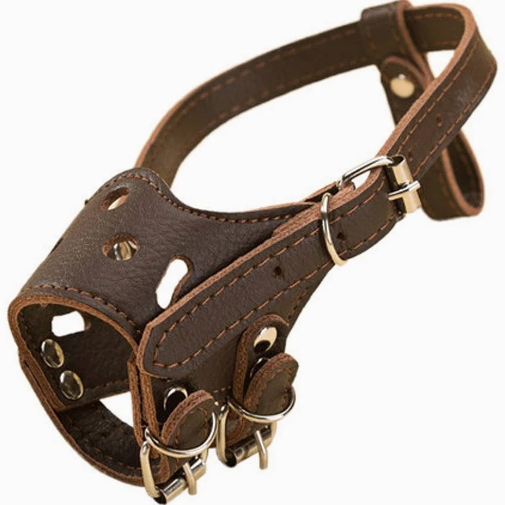 Protección contra la mordedura, Bozal for Perros, Protector bucal Ajustable: bozal a Prueba de mordeduras(Bruin,M)