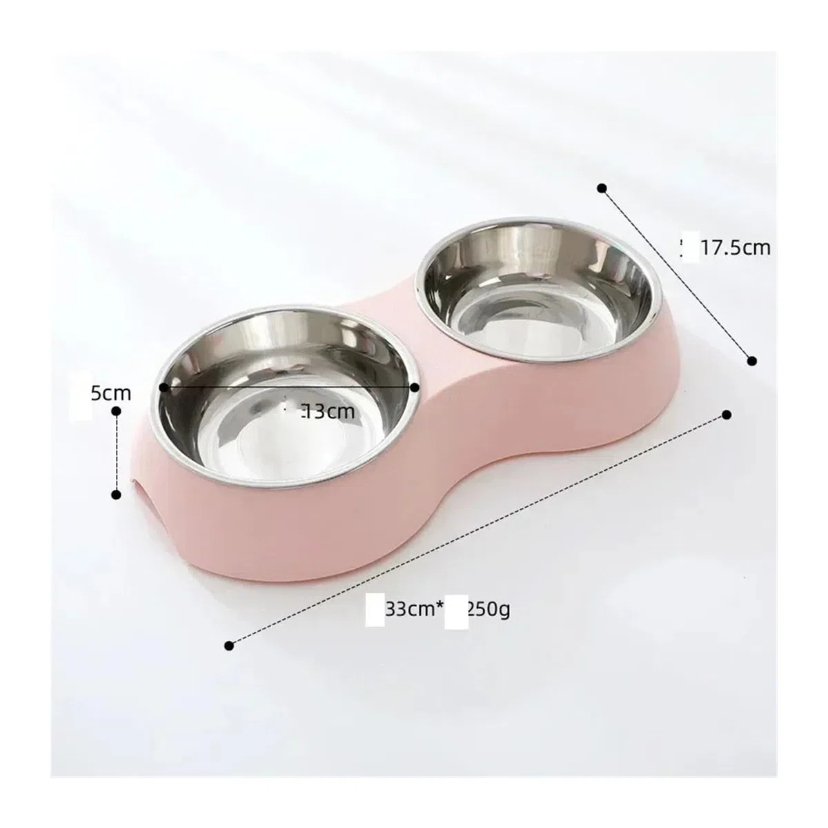 Generico Cuencos Dobles for Mascotas, alimentador, Plato for Beber de Acero Inoxidable, Accesorios for Perros(Green)