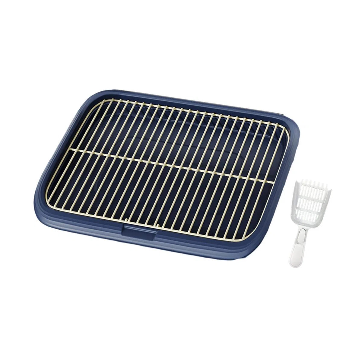 Bandeja para IR al baño para Perros con, Azul Oscuro, SG | que proporciona estabilidad para el entrenamiento de cachorros en interiores y exteriores. Bandeja de entrenamiento para ir