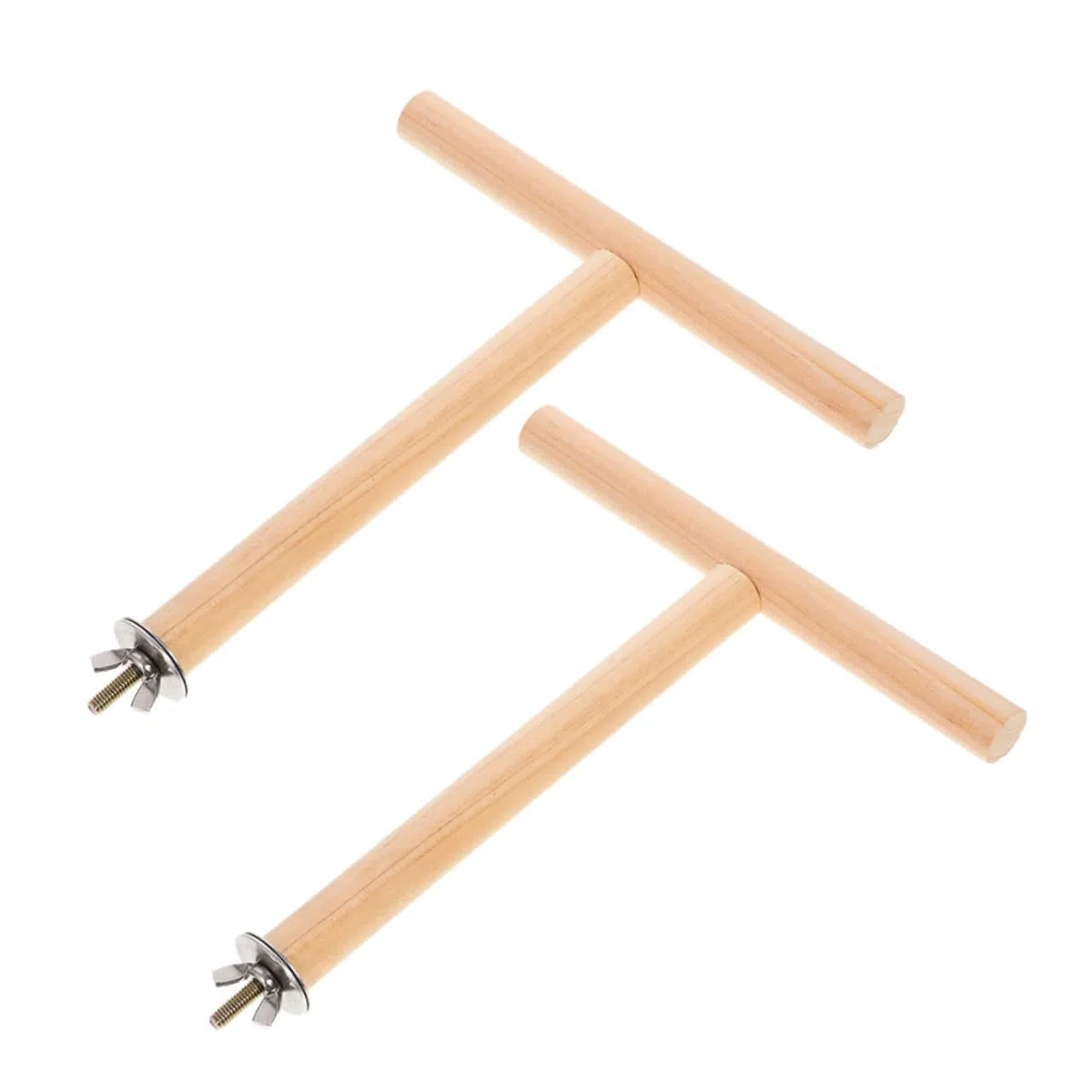 HANABASS 10piezas Soporte De Percha para Aves De Madera Natural para Periquitos Loros y Cockatiels Accesorio De Jaula Práctico y Duradero