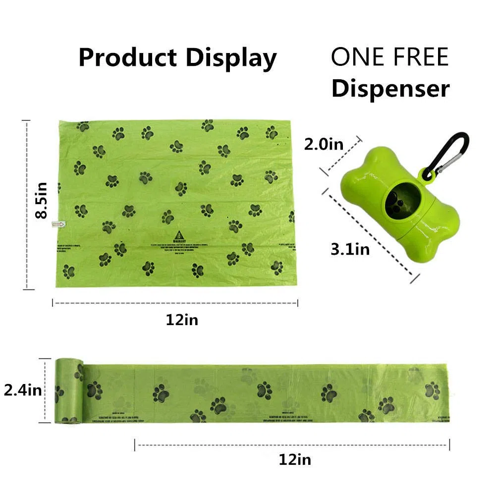 Bolsas de basura desechables para perros con dispensador