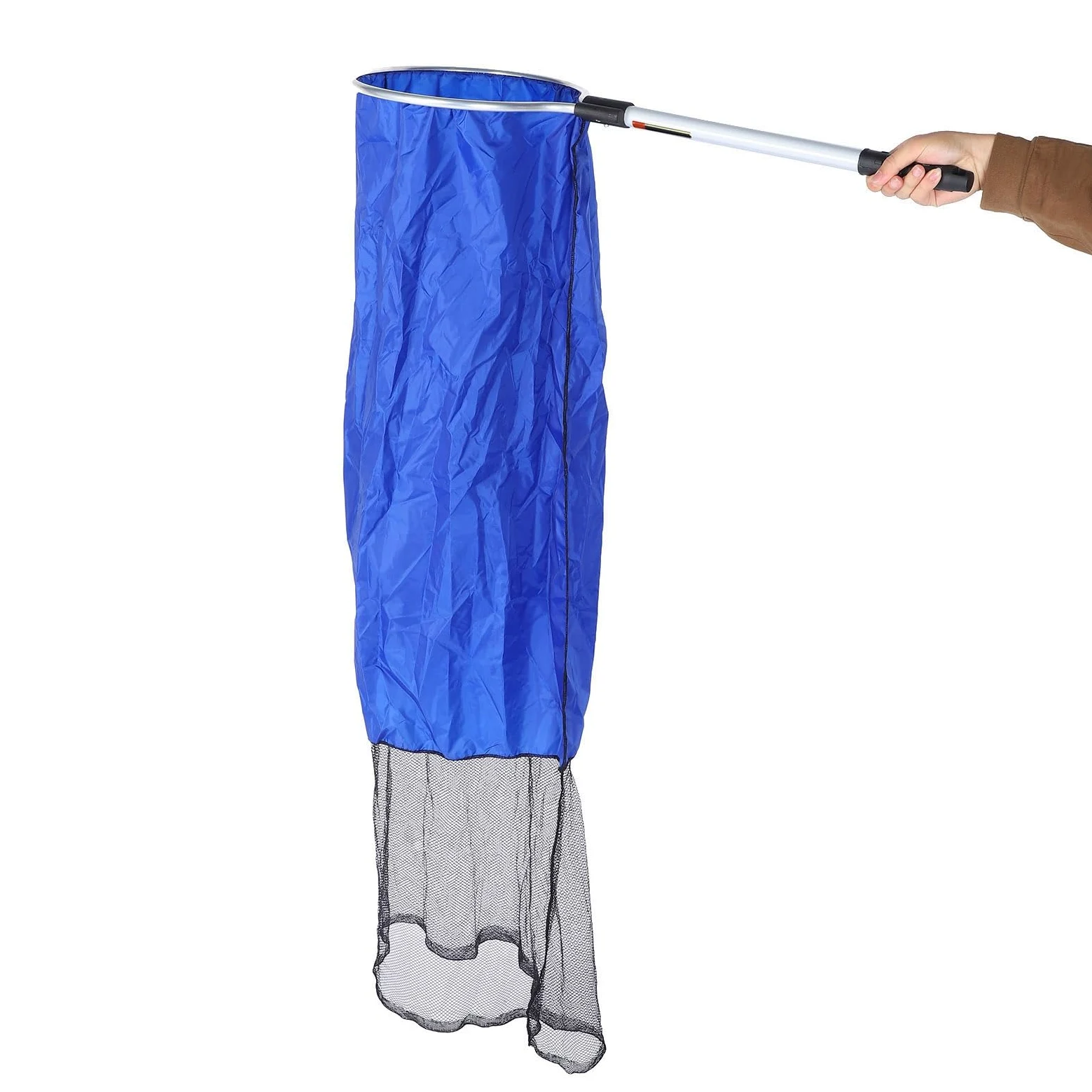 Red de Pesca Suave Impermeable para Acuario, Cesta Larga de Malla Transferencia Koi para Peces Medianos y Grandes, Herramienta Captura Peces Suave Pecera, Aleación Aluminio Duradero