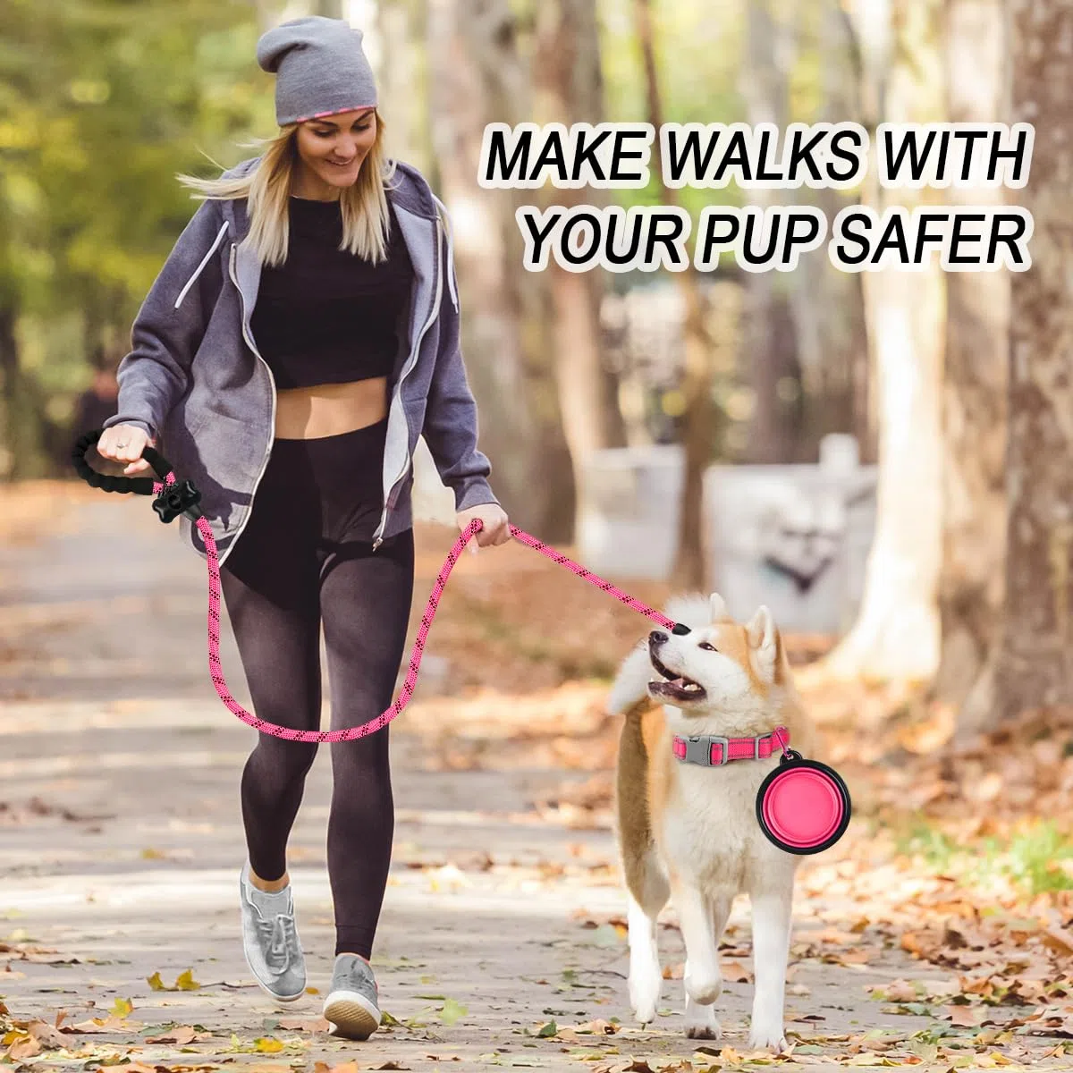 BARKBAY Correas de Perro para Perros Grandes, Correa de Perro Resistente de 4/5/6 pies con cómodo Mango Acolchado e Hilos Altamente Reflectantes para Perros medianos y Grandes, Caminar, Entrenamiento
