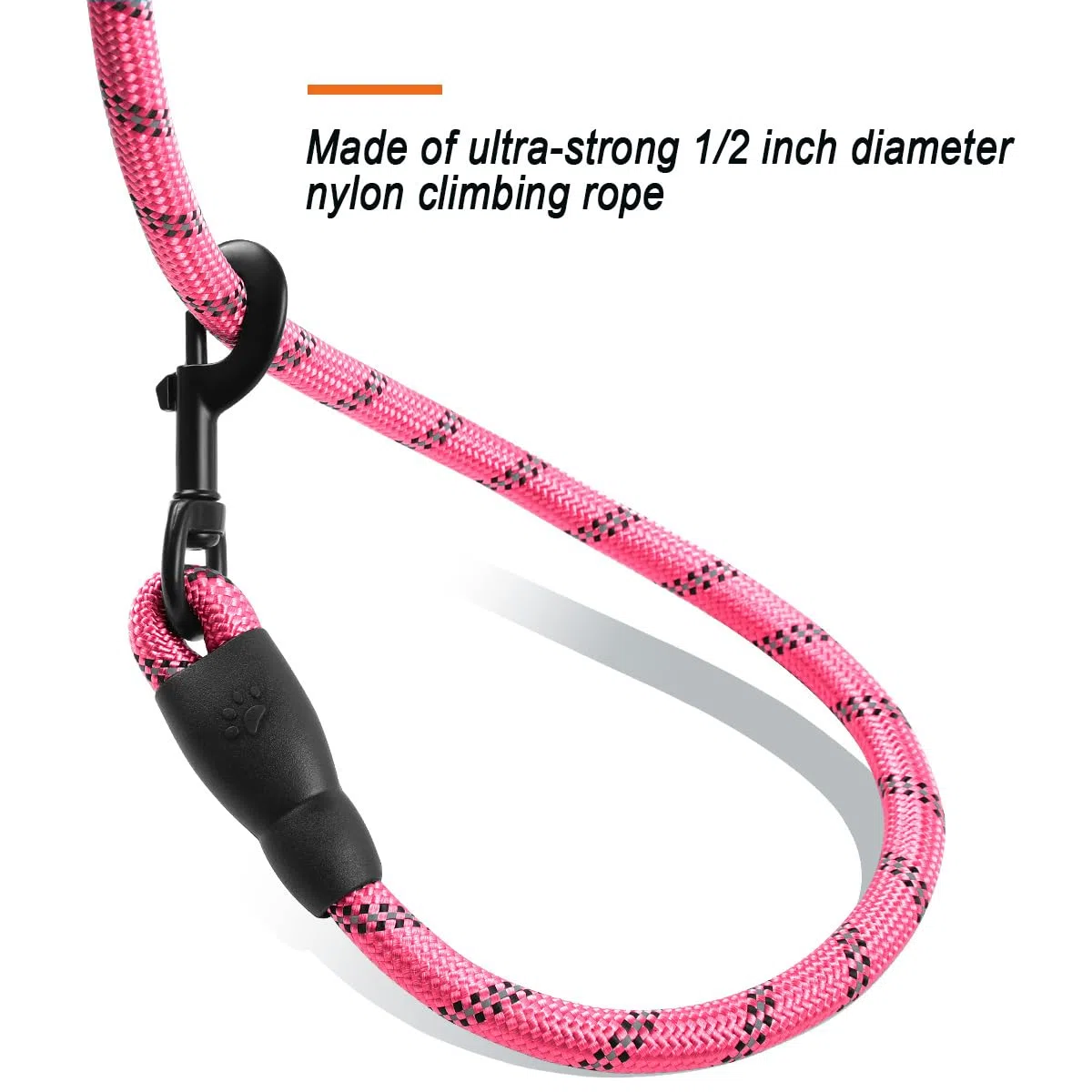 BARKBAY Correas de Perro para Perros Grandes, Correa de Perro Resistente de 4/5/6 pies con cómodo Mango Acolchado e Hilos Altamente Reflectantes para Perros medianos y Grandes, Caminar, Entrenamiento