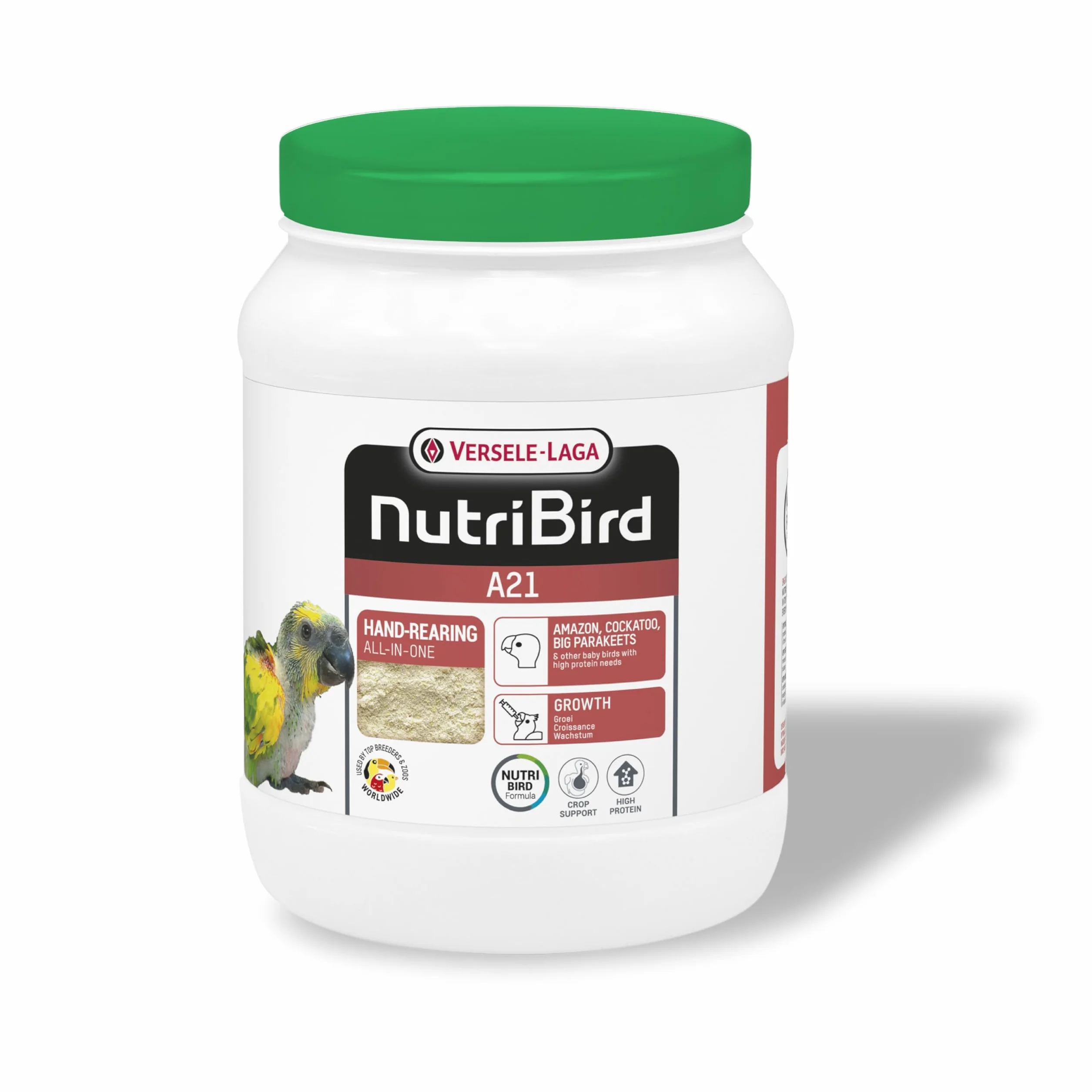 Versele-Laga NutriBird A21 | Paquete Doble | 2 x 800 g | Alimento para la cría a Mano de Aves con Mayor Necesidad de proteínas | para apoyar un Desarrollo óptimo de los pichones sanos