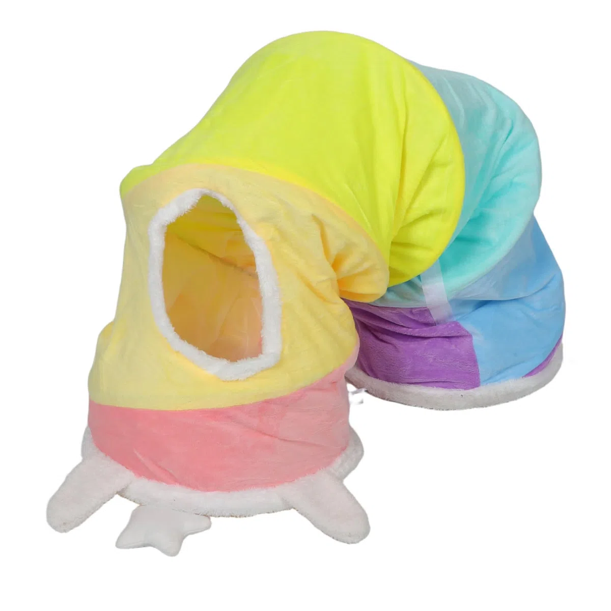 SHINEOFI Juguete Túnel para Gatos De Túnel Espiral Plegable Juguete De Persecución para Gatos y Gatitos para Mascotas Pequeñas Interiores