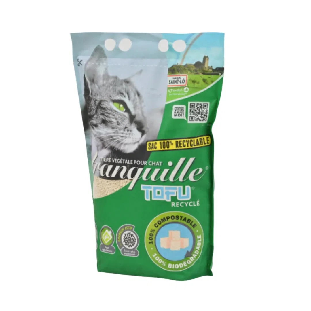 Tranquille – Litera aglomerante Tofu reciclada 4 litros – Juego de 8