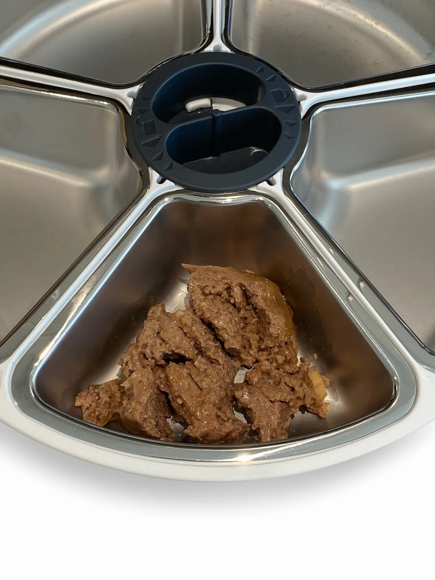 Cat Mate Comedero automático para Mascotas de Cinco Comidas con Insertos de Cuenco de Acero Inoxidable y Paquetes de Hielo (C500)