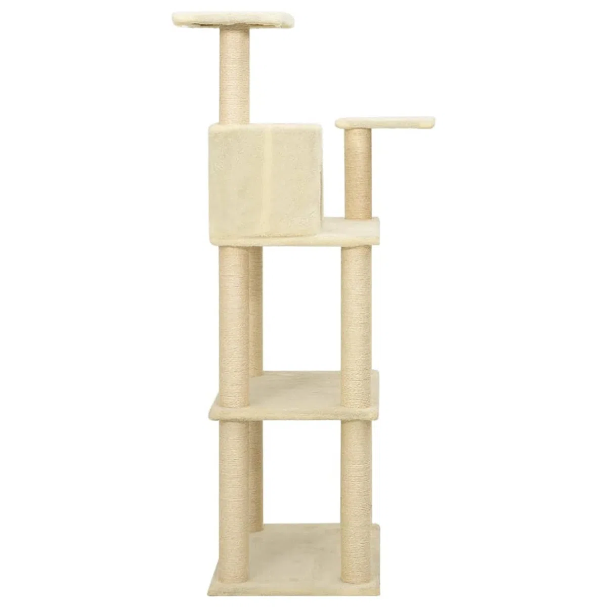 Rascador para Gatos con Postes de sisal, XIAOGUANG Arbol para Gatos, Gatos Accesorios, Arranhador para Gatos, Arbol Rascador Gatos, Crema 119 cm