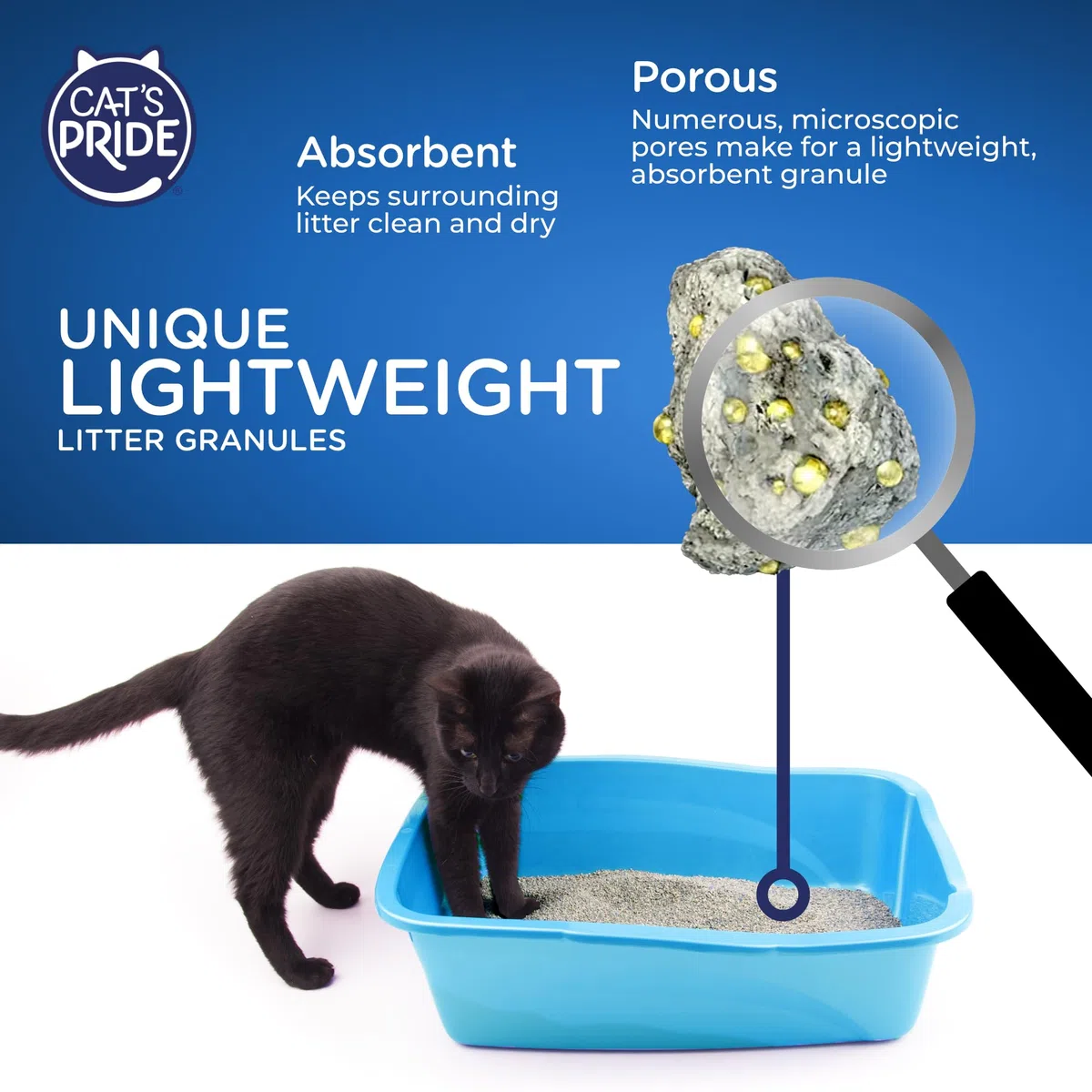 Cat'S Pride Arena aglutinante Ligera: desechable, Potente Control de olores, perfumada, 10 Libras