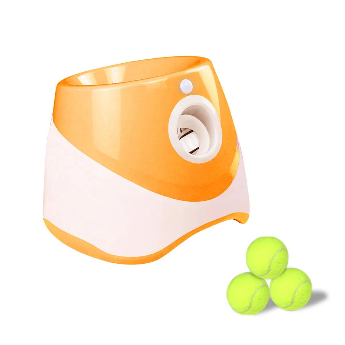 Tbest Lanzador Automático para Perros con 3 Pelotas de Tenis Suaves - Lanzador de 10 Pies/20 Pies/30 para Perros Pequeños y Medianos - Juguete Interactivo para Jugar en Interiores y Exteriores -