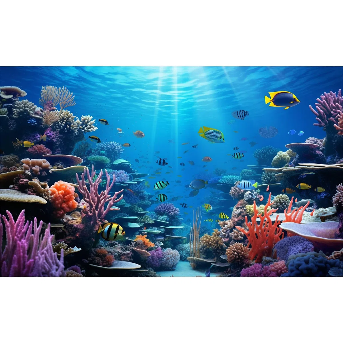 Fondo de acuario bajo el mar, arrecife de coral subacuático, panorámica, fondo de pecera, océano, mundo submarino, terrario, decoración de fondo de peces tropicales, decoración de acuario submarino,
