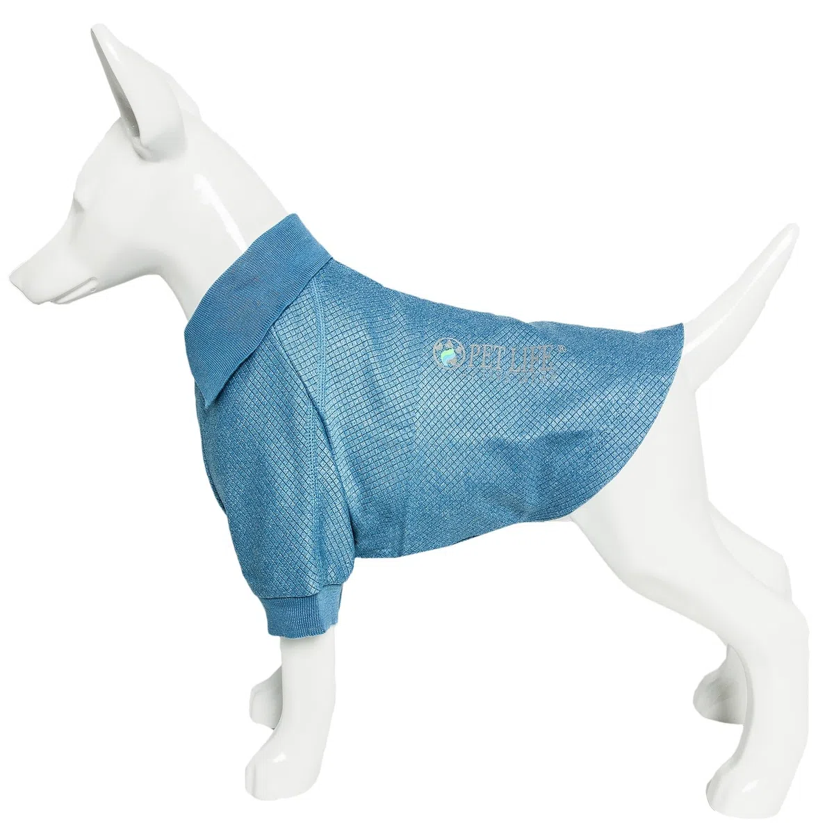 PetLife Active Playera Polo para Perro, a Prueba de mechas, elástica, a Prueba de Fugas, tamaño Mediano, Color Azul