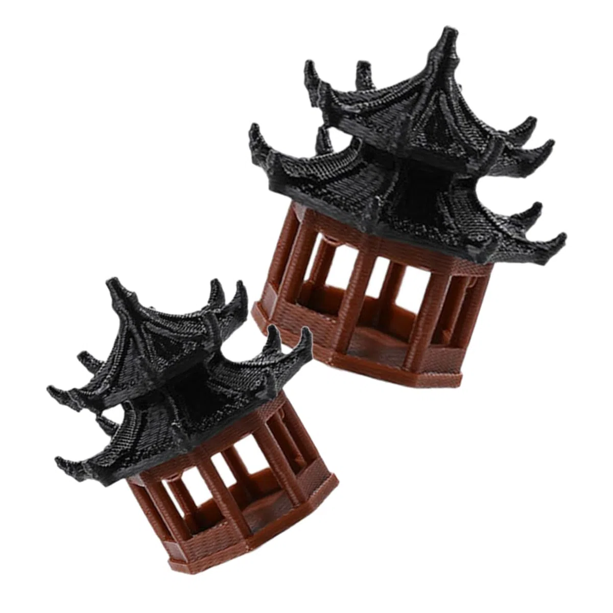Cabilock 20 Piezas de Paisaje Micro Pagoda pabellón en Miniatura Ornamento del Castillo del Acuario Decoración de Paisaje Estatua de paisajismo estatuilla en Miniatura el plastico