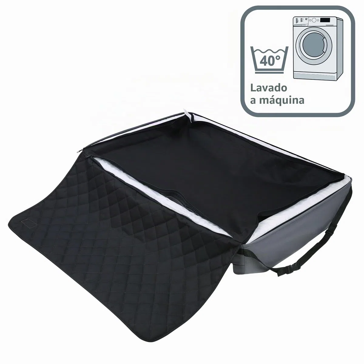Your GEAR Termoli 100 x 70 cm - Cama para Perros de Coche Con Protección para el Borde de Carga, Cesta y Alfombrilla para Maletero, Cama de Viaje