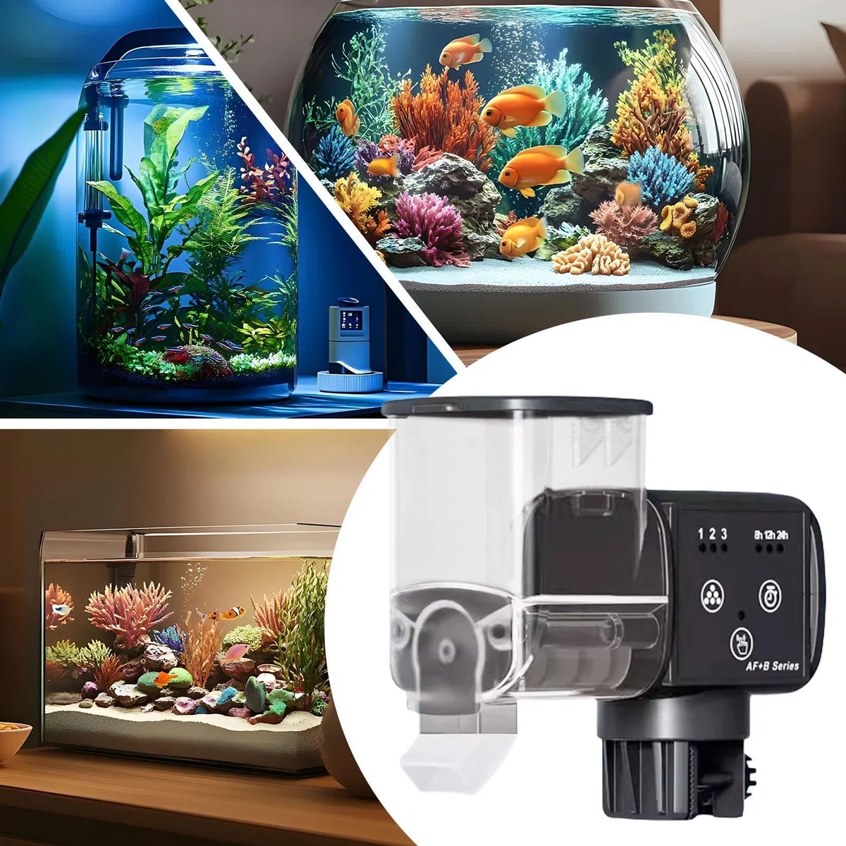 Dispensador de alimentos para peces de acuario dispensador automático