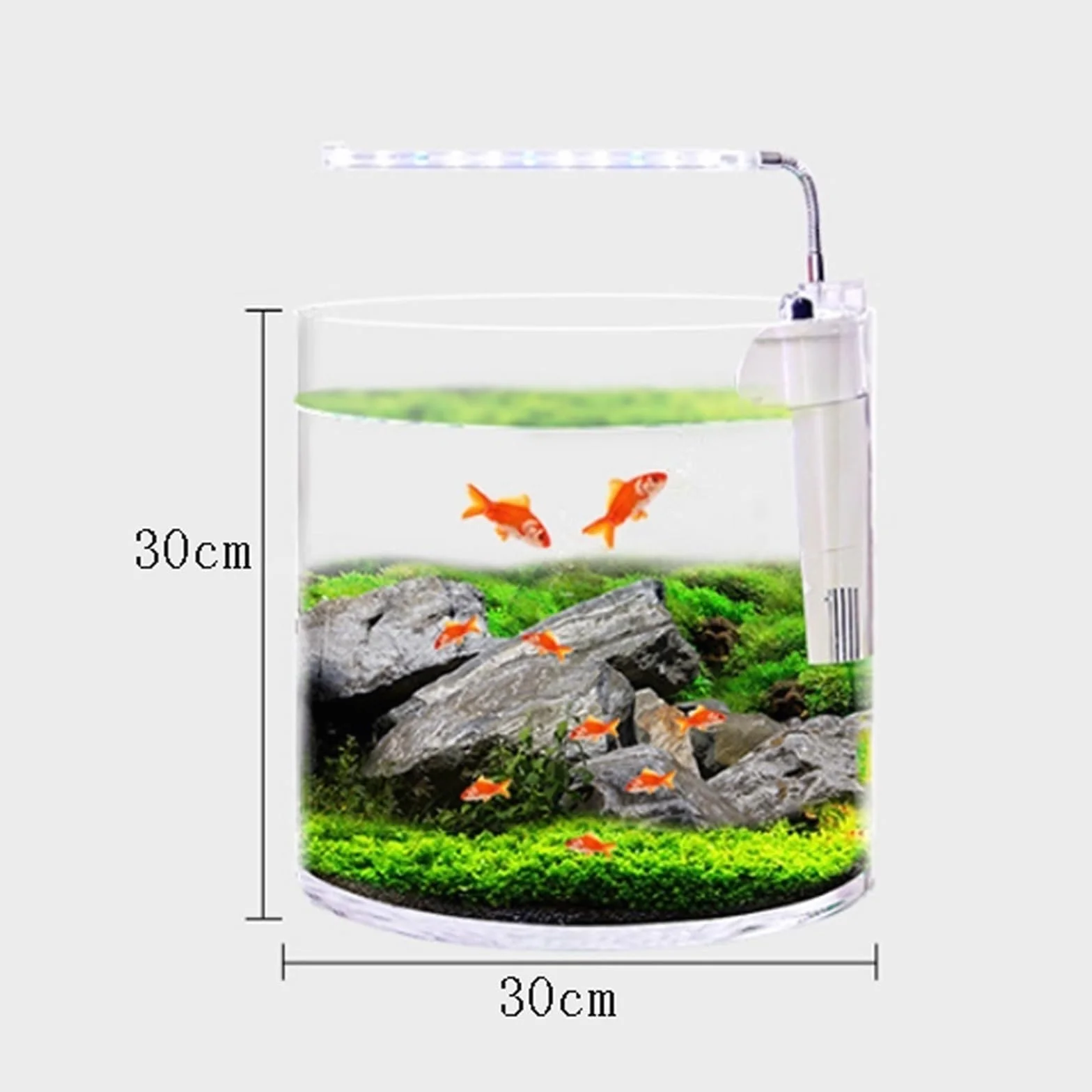 Pecera Pecera Pequeña Escritorio Cuadrado Acuario Ecológico Micro Paisaje Habitación De Invitados Oficina Pequeños Adornos Taza De Té Vidrio Paisaje Rejilla Pecera Acuario(Pequeño)