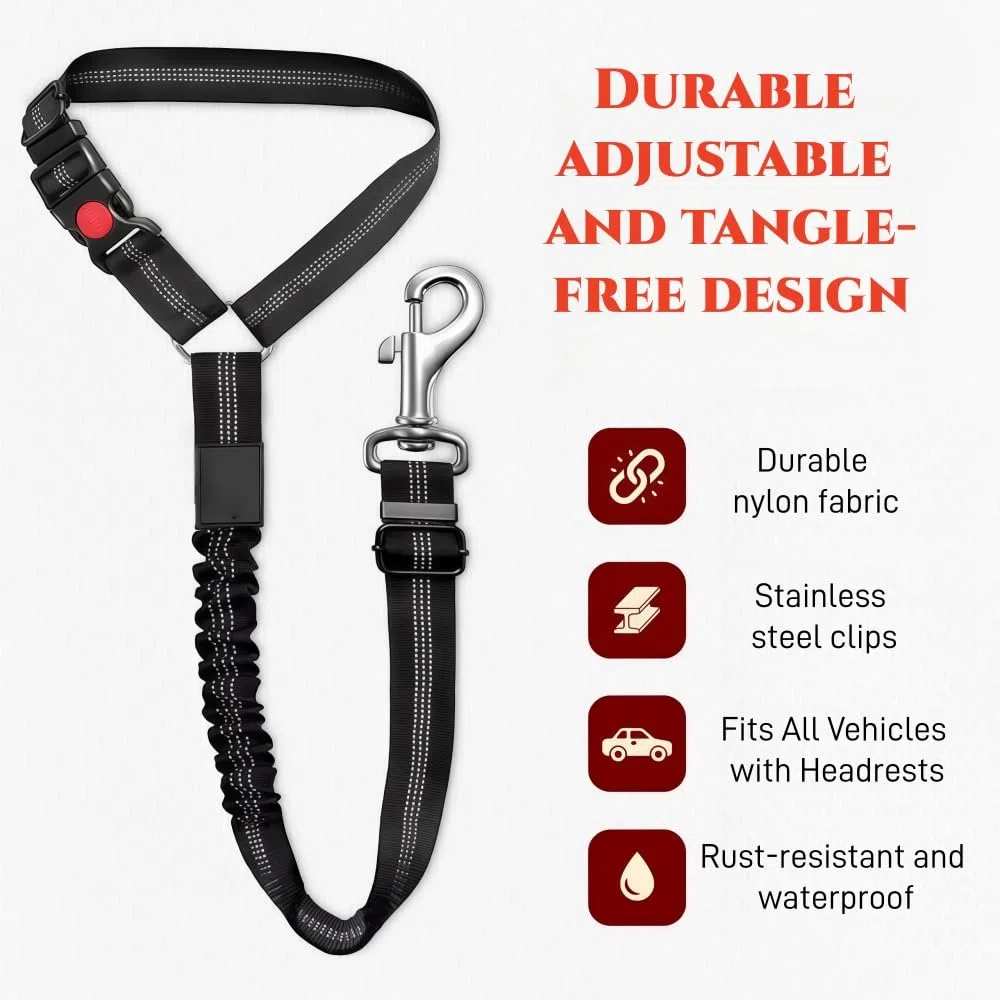Cinturón de seguridad de coche para perro Bentley Arnage Bentayga Continental Flying, paquete de 2 arnés retráctil para coche, correa ajustable para cinturón de seguridad para perro, se asegura