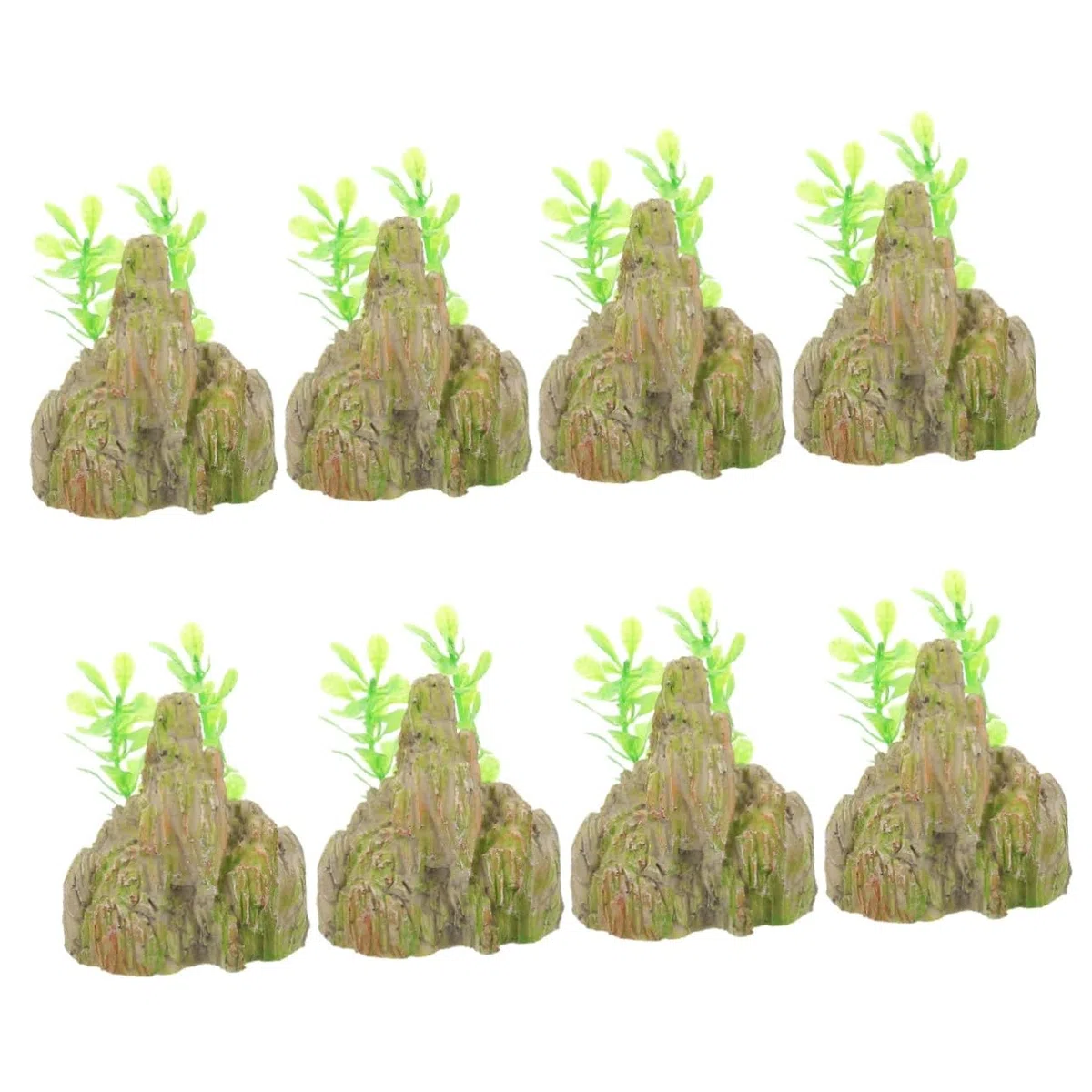 PRETYZOOM Pecera Rocalla Paisajismo Adornos De Acuario Decoraciones De Peceras para Decoración Pecera Adornos Pecera Decoración del Paisaje del Tanque De Peces 2 Piezas X 4