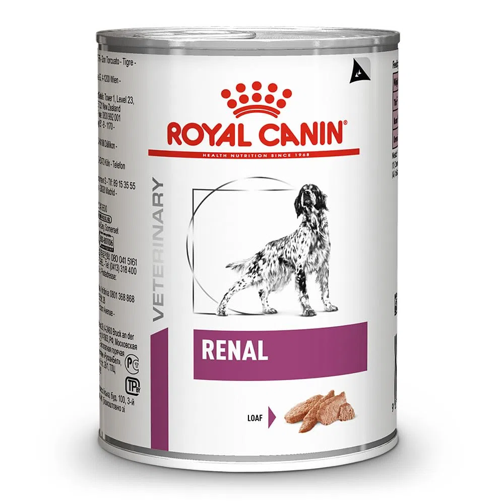 Royal Canin Veterinary Renal Mousse | 12 x 410 g | Alimento Completo para Perros Adultos | para apoyar la función renal en la insuficiencia renal crónica