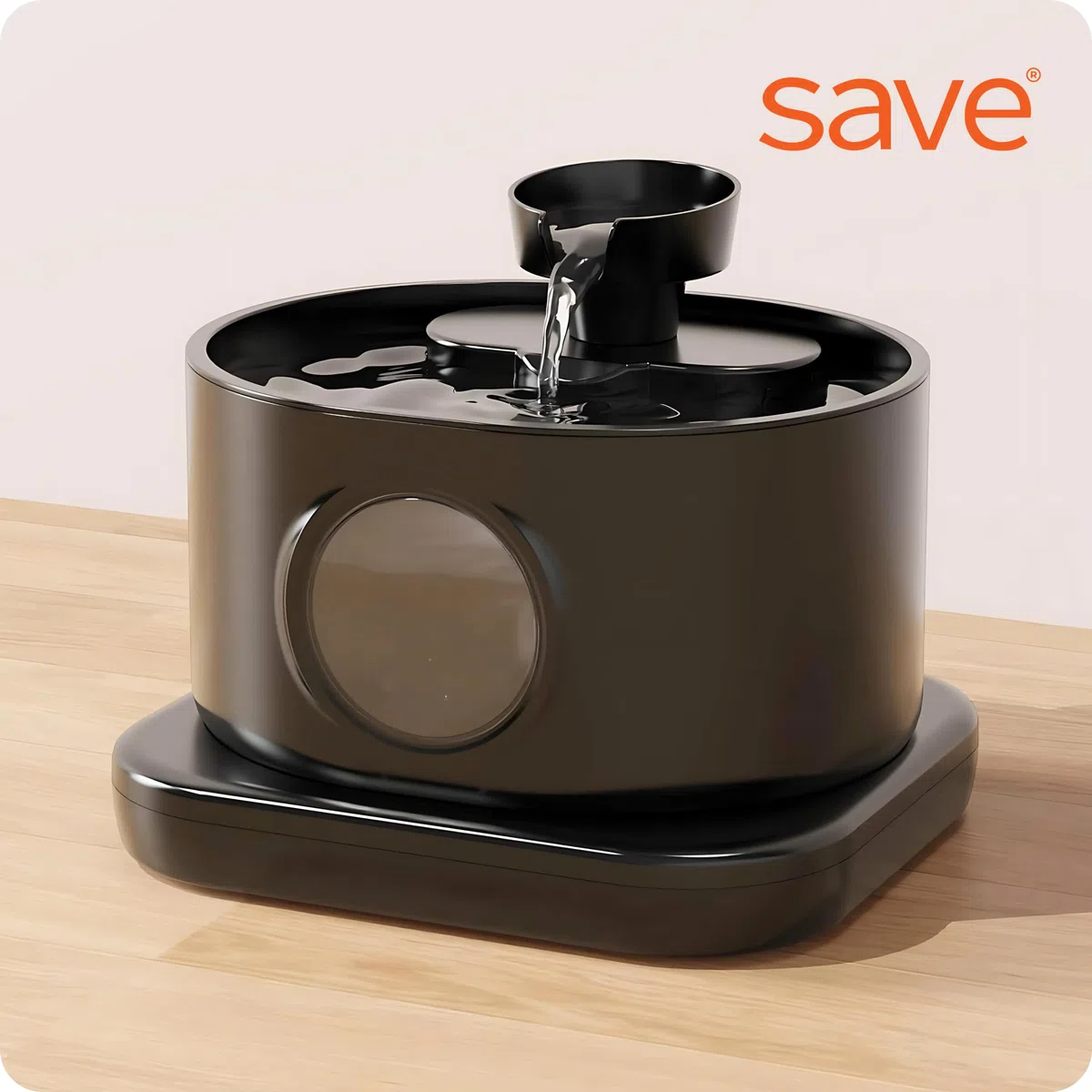 SAVE Fuente de agua automática para gatos y perros con capacidad de 2,8 l y sensor de movimiento, batería de 5200 mAh, filtro de carbón activo, fuente silenciosa para mascotas, USB-Tr