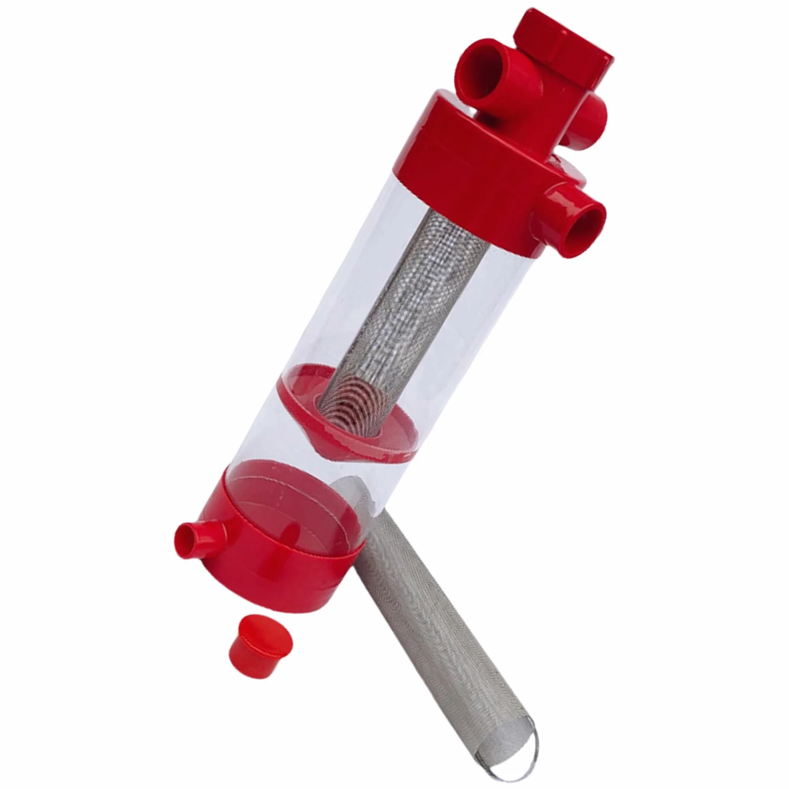 Herramienta de limpieza de acuarios, de acero inoxidable, colector de caca de pescado para tanques de arrecife de agua salada, cría, estanques, terrarios y hábitats, herramienta separadora de