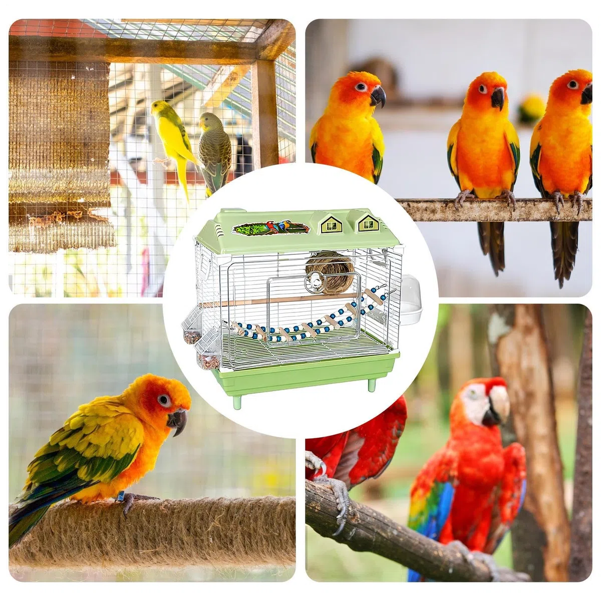 Jaula de viaje para pájaros: recinto de transporte para pájaros, alojamiento de aves de compañía, refugio para el vuelo de mascotas, espacio para mantener loros | Jaula de viaje, movimiento sin estrés