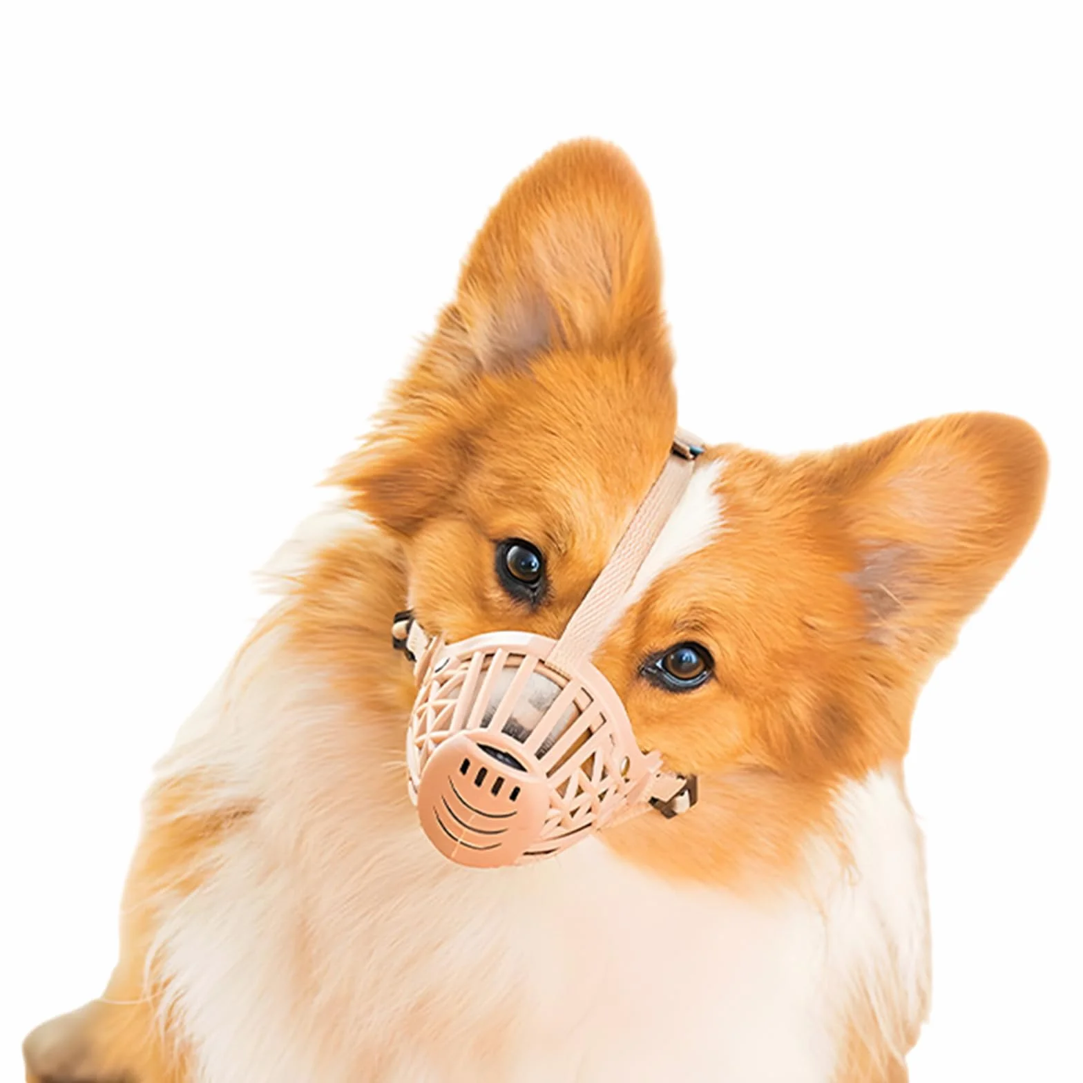 Bozal Suave for Perros, bozal de Malla Suave for Perros, Malla, Ajustable, bozales de Cesta Suave, cómodos, Transpirables, Ajuste rápido,Bozal para Perro(No. 2)
