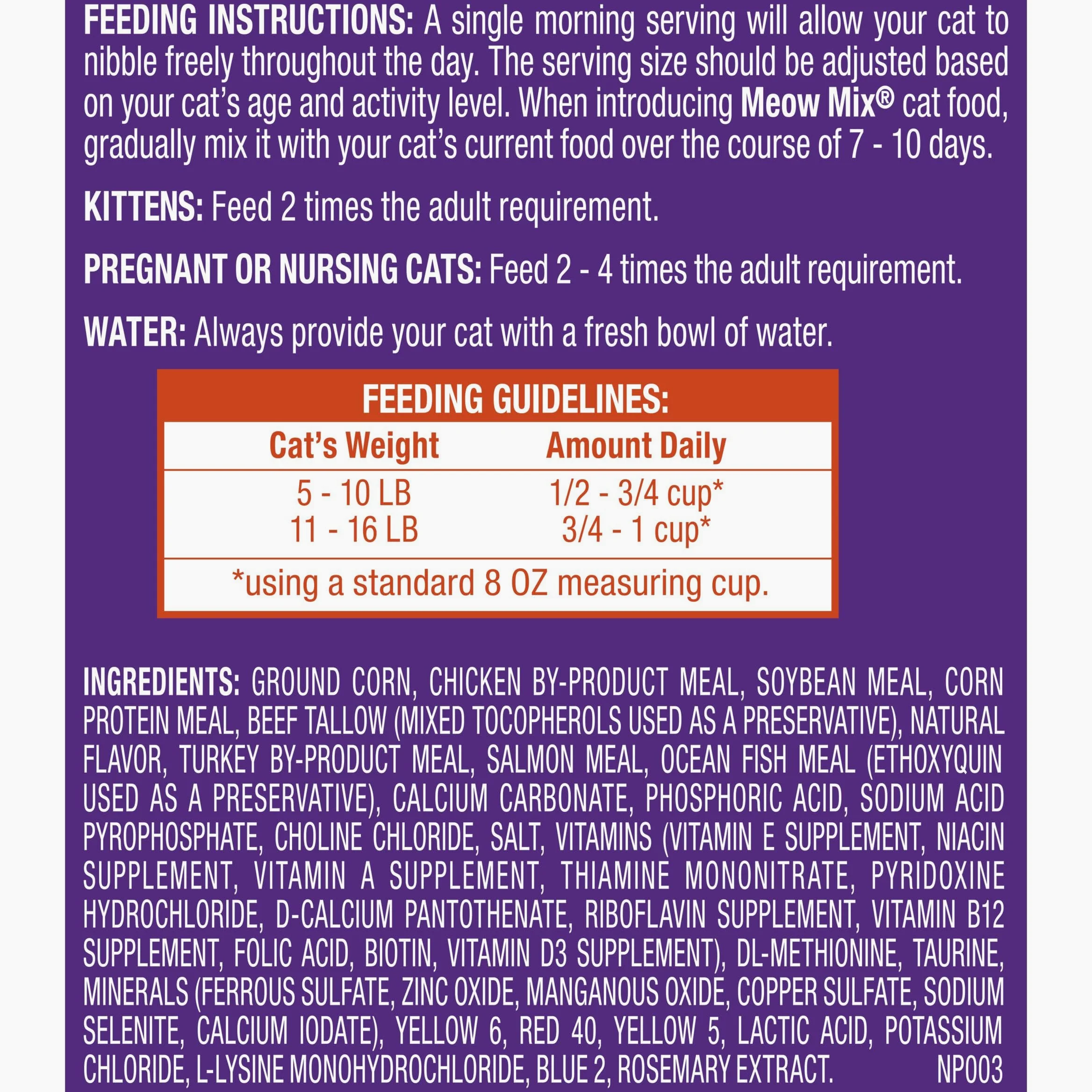 Meow Mix Original Choice - Alimento seco para Gatos, Bolsa de 6.5 Libras
