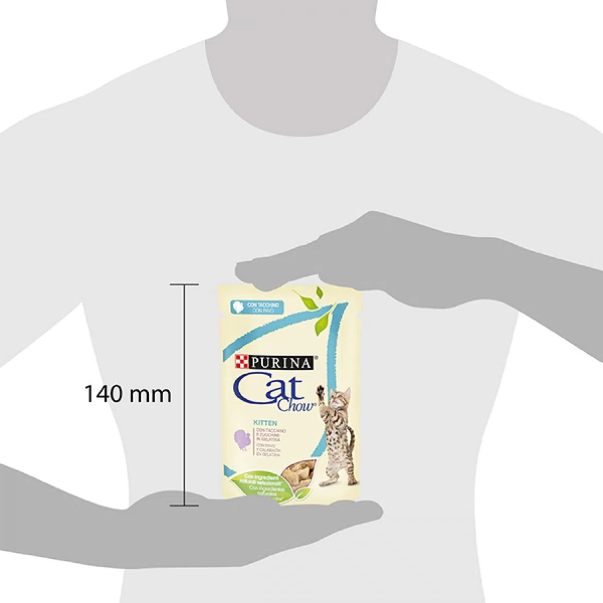 Cat Chow Purina Purina Comida para Gato Junior, Gatito con Pavo 24 x 85 g - 1 Pack