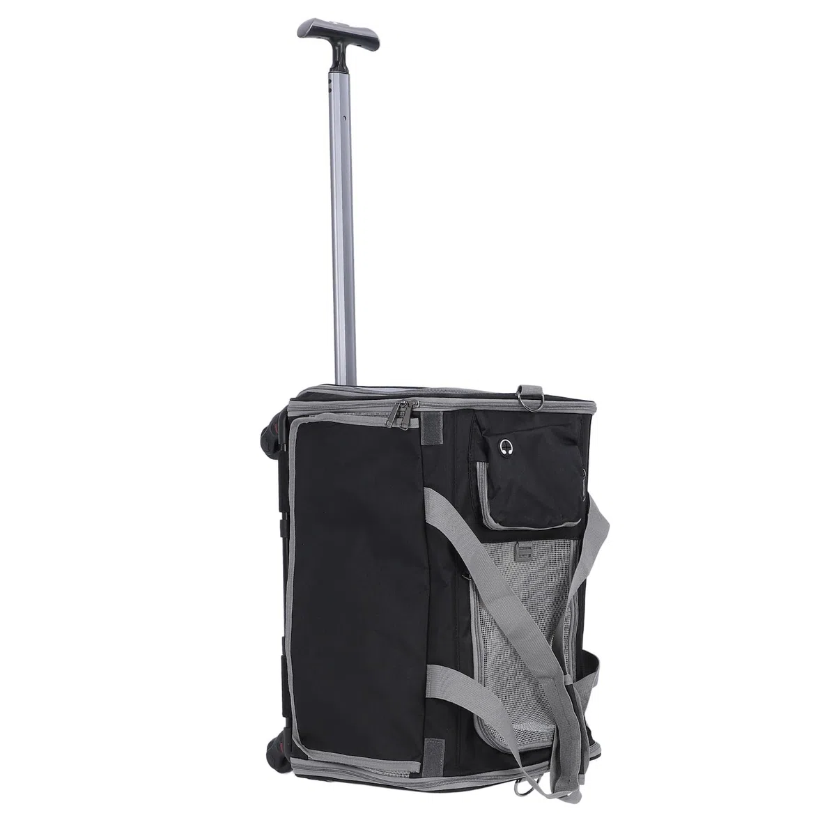 Transportín para Mascotas con Ruedas, Aprobado por Aerolíneas y TSA, Bolsa de Viaje Suave Plegable para Gatos/Perros, Mochila con Ruedas para Mascotas, Adecuada para Perros