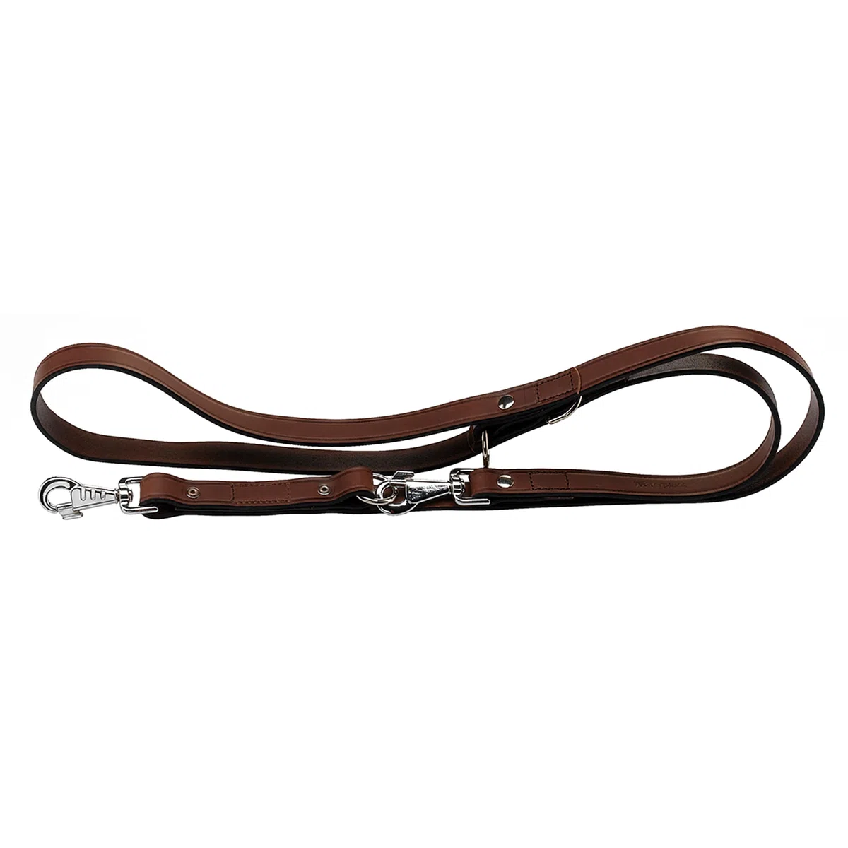 Ferplast 75142958 Correa para El Adiestramiento de Perros VIP Ga18/200, Robusto Cuero de Toro, Longitud Regulable, 18 Mm x L 120 x 200 Cm Marrón
