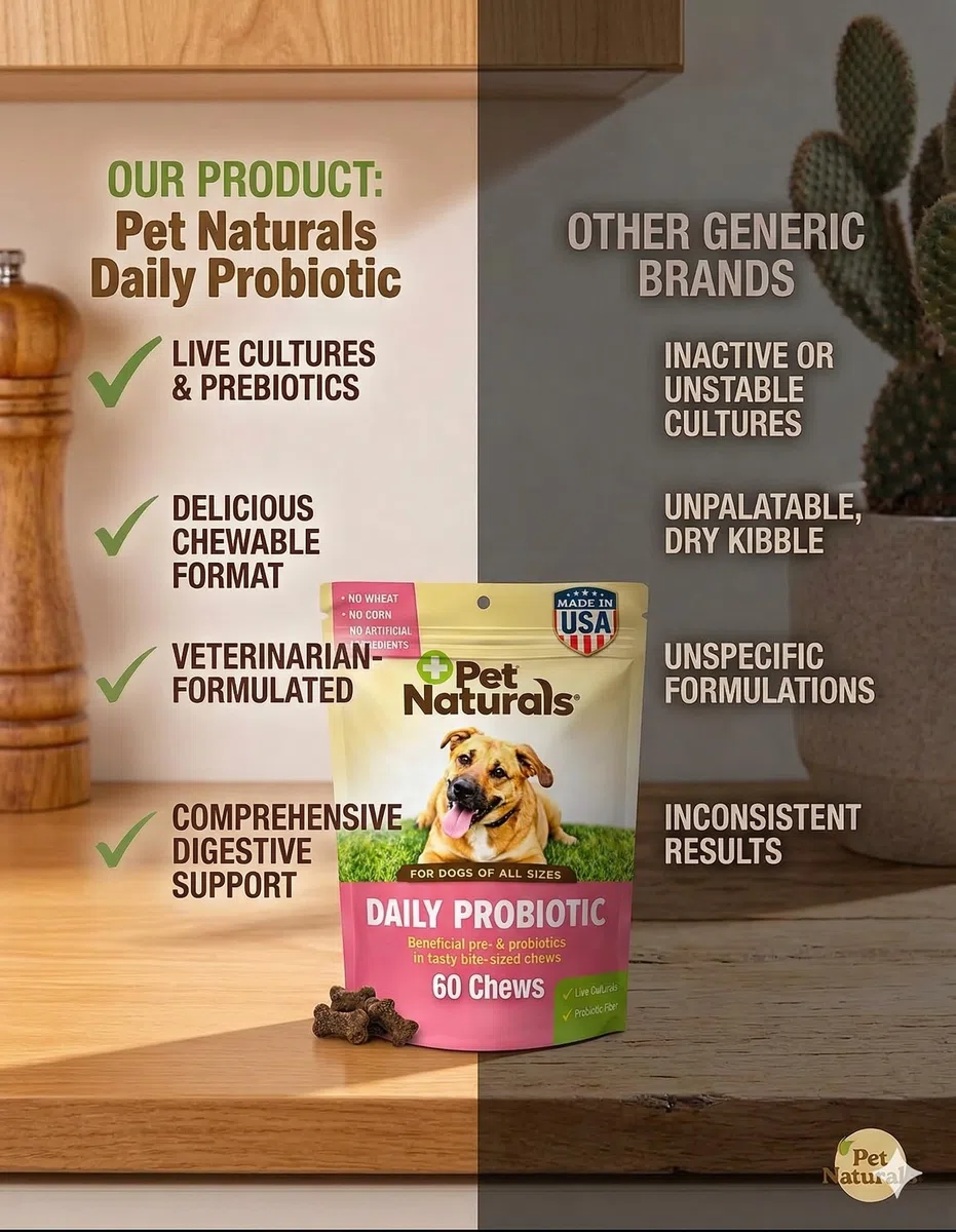 Mascota del Natural de Vermont Diario para Perros, para la Salud digestiva Probiótico Suplemento, 60 Bite tamaño Suave – Chucherías