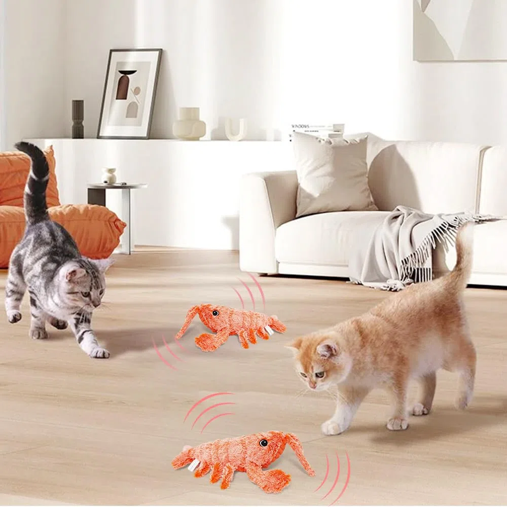 Juguetes interactivos para perros, juguetes interactivos para perros pequeños, medianos y grandes, juguetes recargables para perros de langosta oscilante, juguetes para cachorros que los