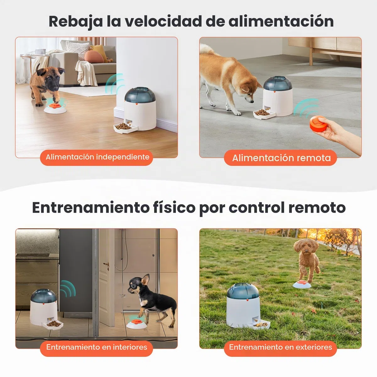 Potaroma Juguete alimentador de Rompecabezas para Perros, Entrenamiento Interactivo de coeficiente Intelectual, Juguetes electrónicos para Perros, dispensador automático de golosinas Recargable,