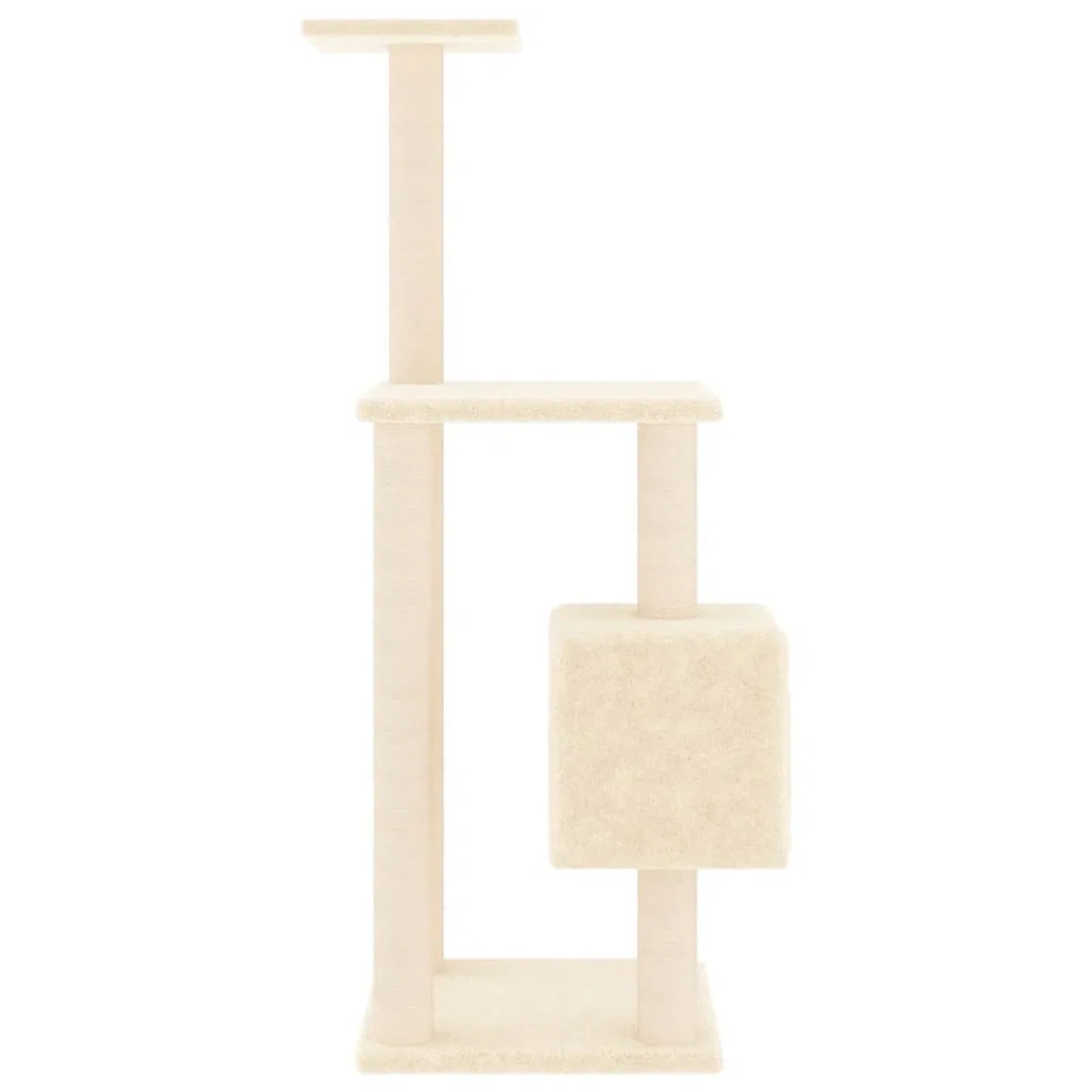 Rascador para Gatos con Postes de sisal, Arbol para Gatos, Gatos Accesorios, Arranhador para Gatos, Arbol Rascador Gatos, Crema 104 cm