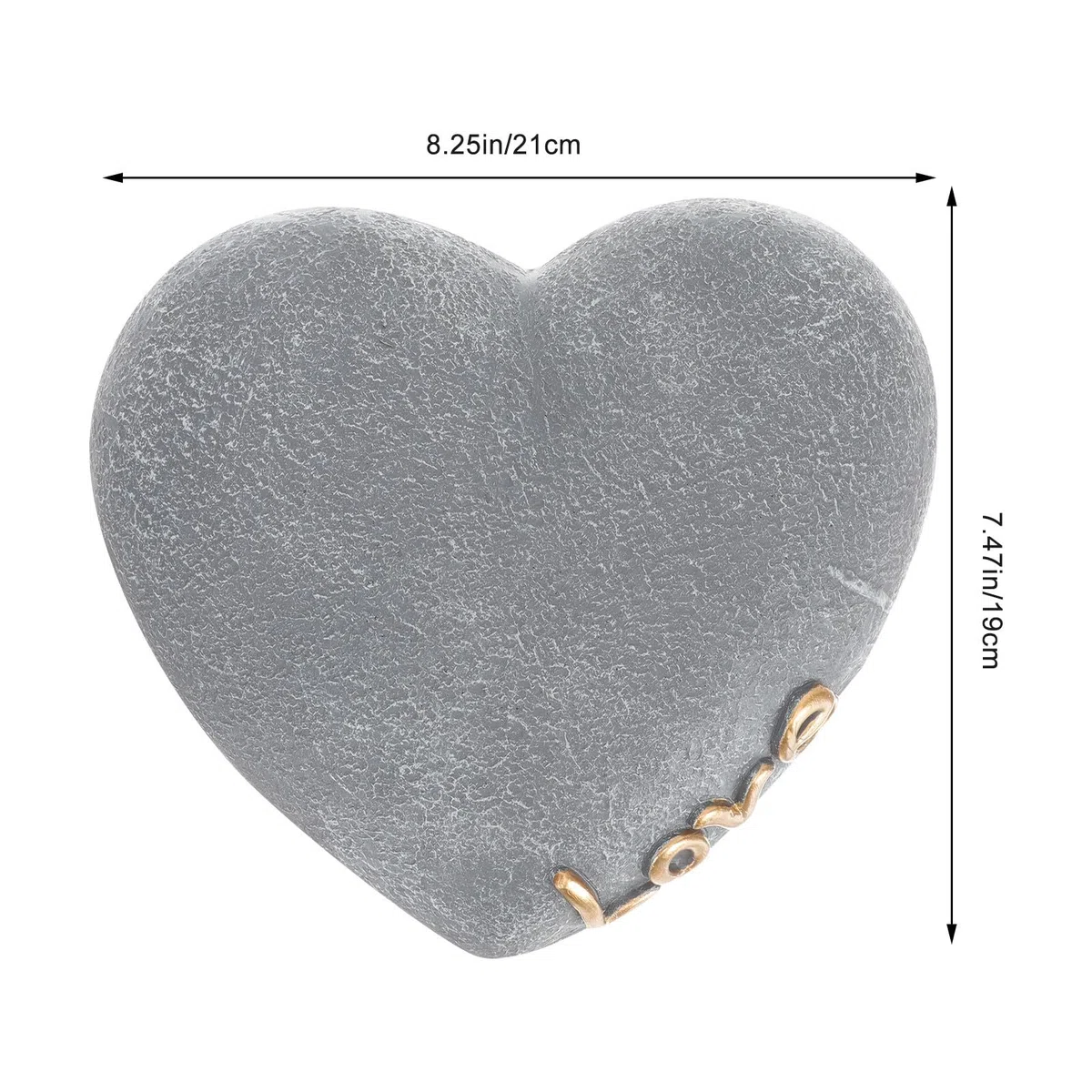 Lápida en Forma de Corazón de Mascota de Resina para Cachorro y Gatito