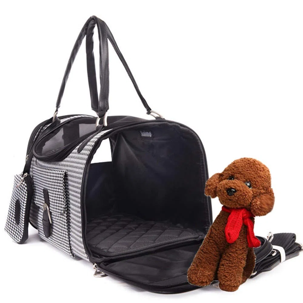 Jaula Portátil para Perros, Bolsa de Mensajero Plegable con Cojín Lavable, Utilizada para la Caja luz Viaje para Mascotas