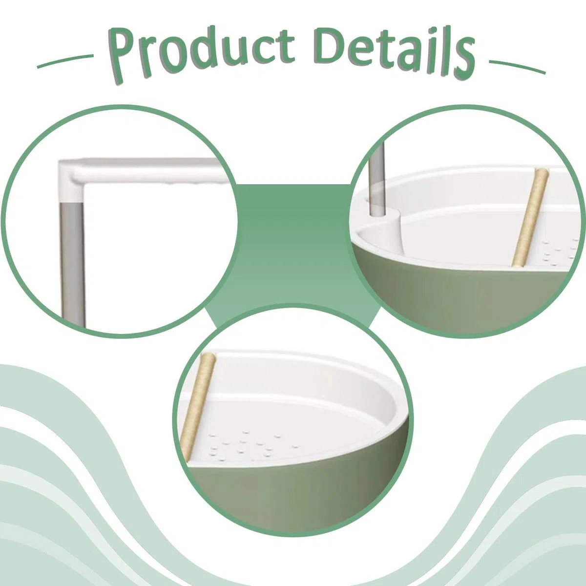 Gralara Bañera automática para Loros, Ligera y con conexión USB. Ideal para periquitos, cacatúas y Loros africanos, Blanco