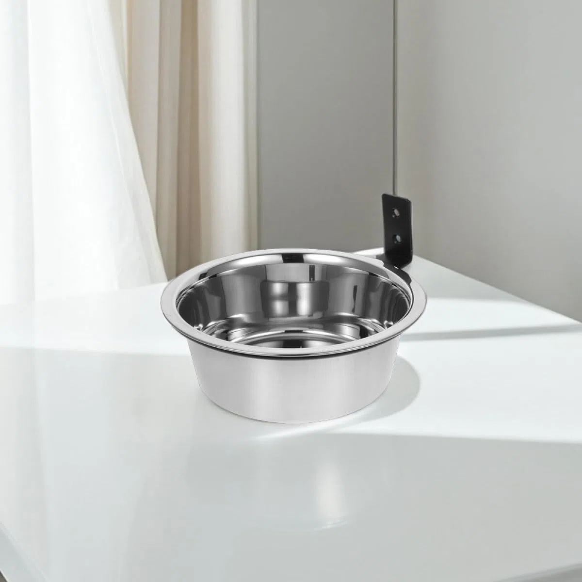 SHINEOFI 2 Juegos de Cuencos Colgantes Alimentar Mascotas para Perros de Acero Inoxidable, Soporte Fiable en Hogares y Jaulas