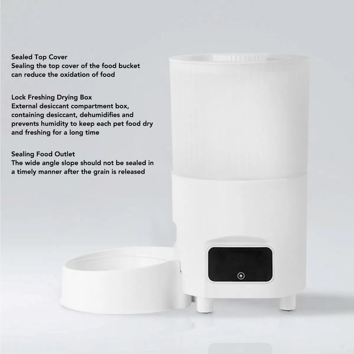 FILFEEL Comedero Automático para Gatos Dispensador de Alimentos para Mascotas Temporizado de Gran Capacidad de 3 L con Control Remoto de Aplicación para Gatos y Perros Pequeños - Horario Diario