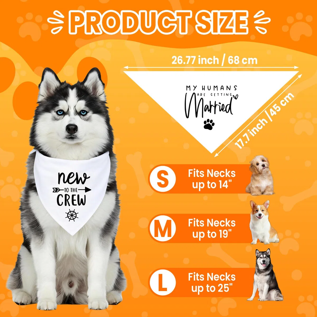 New to The Crew - Bandana para perro, anuncio de nuevo cachorro, revelación de género, regalo para nuevos propietarios, bandana para cachorros, regalos para dueños de perros, baberos triangulares