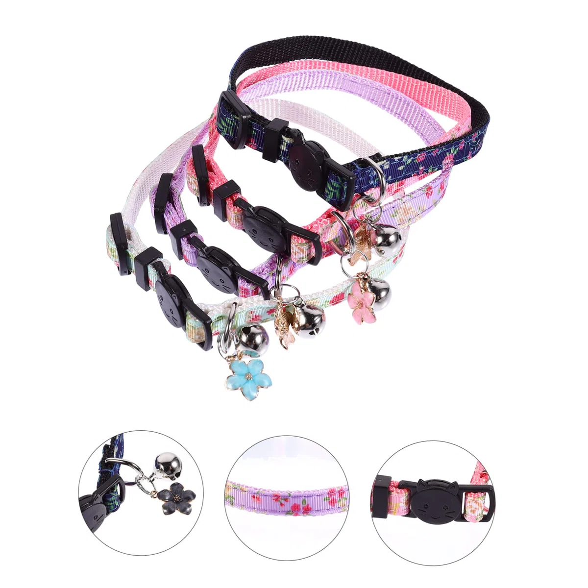 BESPORTBLE 12piezas Collar Floral para Gatos De Diseño De Flores Collar De Seguridad y Accesorio para Mascotas Marino