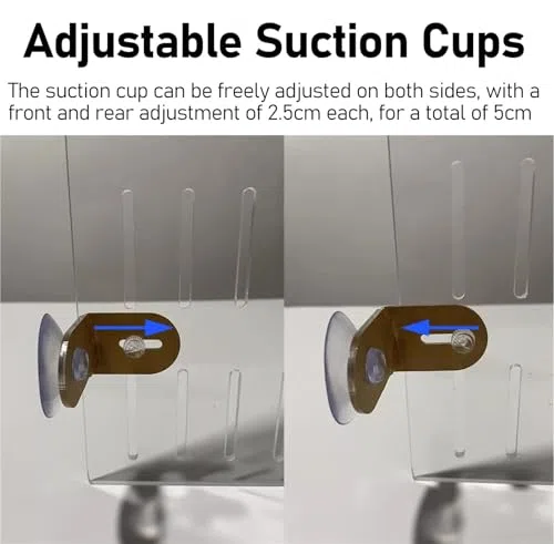 Divisor de acuario ajustable con ventosa para una separación óptima de los peces y organización del tanque