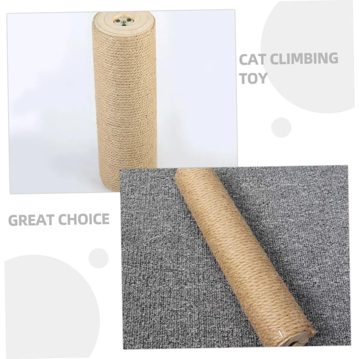 Poste Gatos para Yute Cuerda Madera Rascador