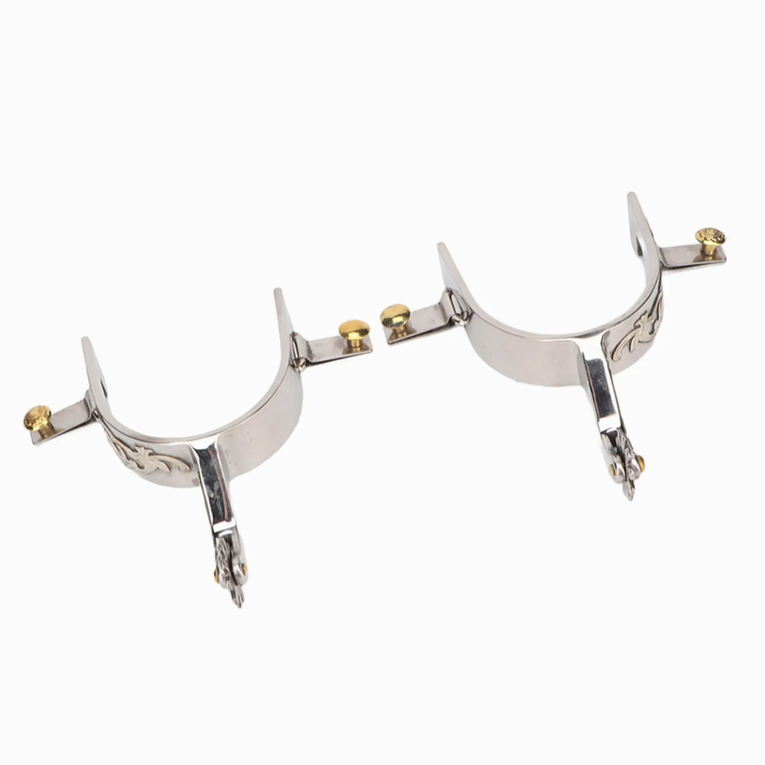 Espuelas de Vaquero de Acero Inoxidable con Engranaje Giratorio para Entusiastas de la Equitación, Juego de 2 Espuelas de Caballo para Equitación de Vaquero Occidental para Hombres