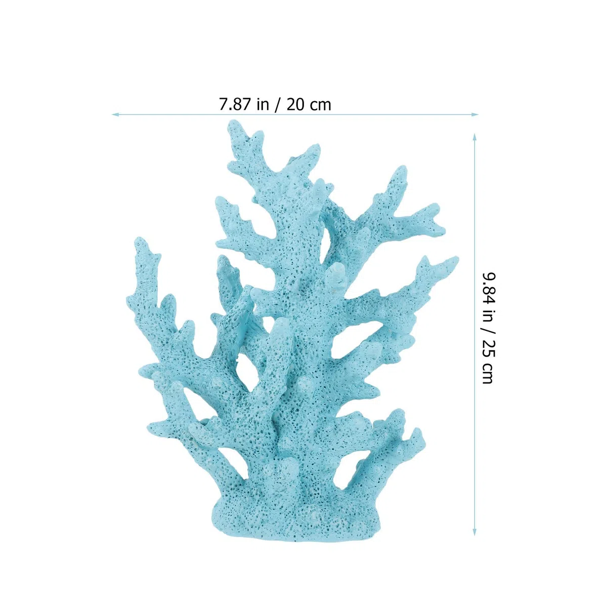 Toyvian Adorno de Coral Azul de Resina para Decoración de Acuario, Resistente Abrasión, Adecuado para Peces y Accesorios de Peceras