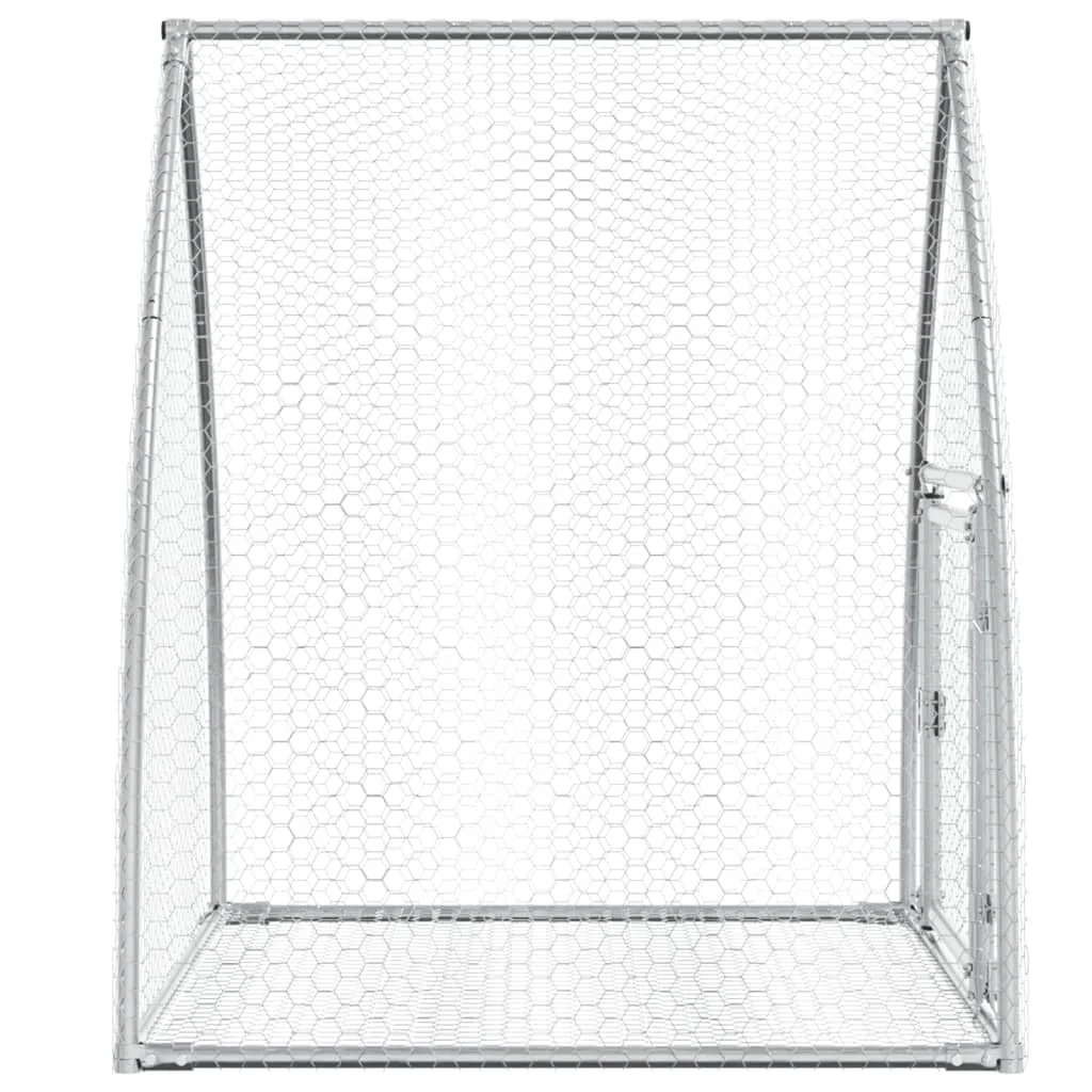 Conejera de acero galvanizado plateado, 105 x 100 x 120 cm, con puerta y cerradura, espacioso recinto para animales pequeños para conejos, cobayas, hámster y roedores