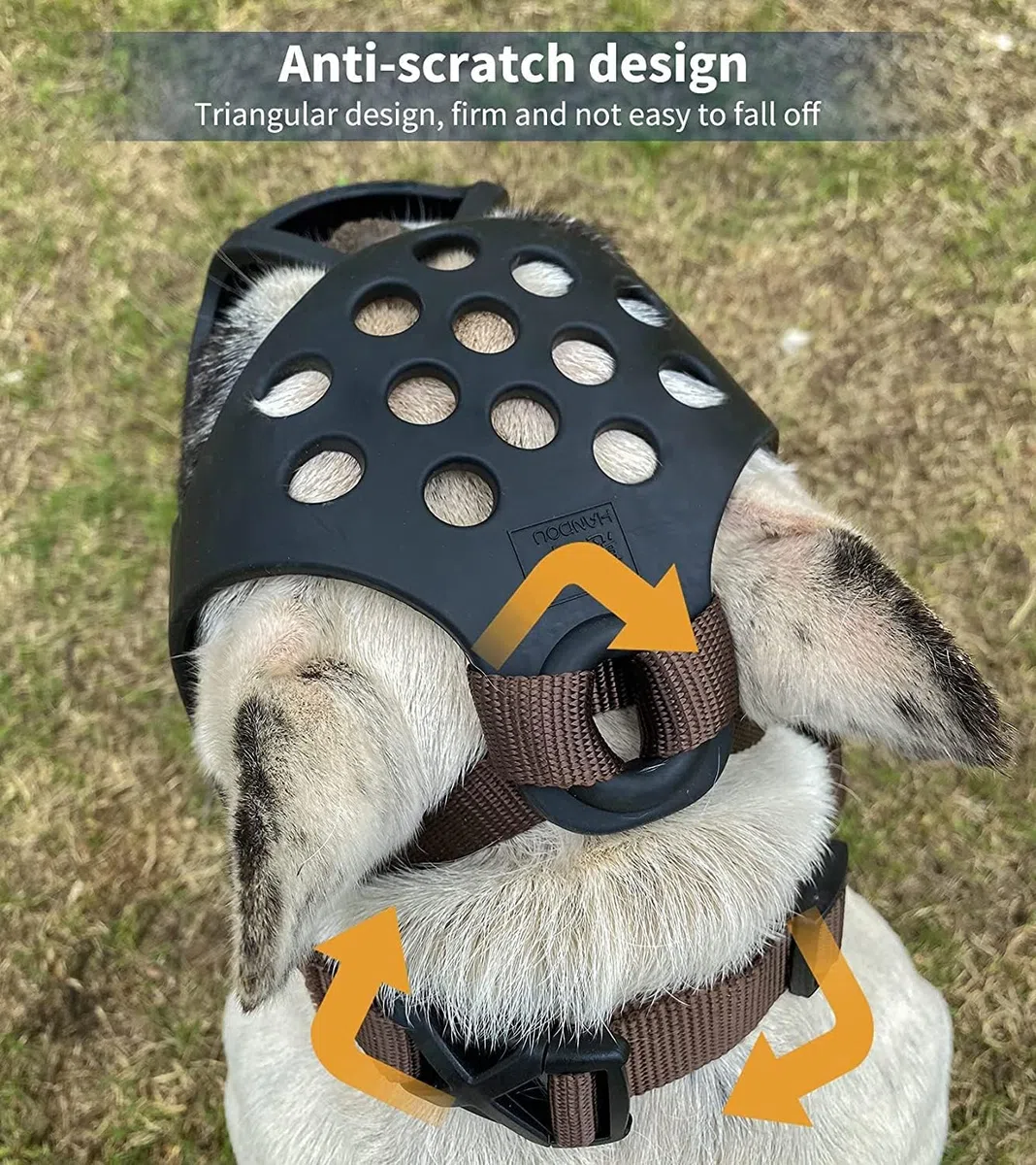 Bozal para Perros, Perros medianos y Grandes, Silicona Suave para, Transpirable Ajustable Anti-mastica, mastica, ladra(M)